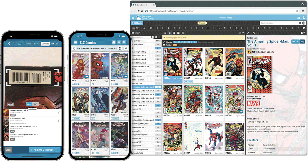 Comics application example