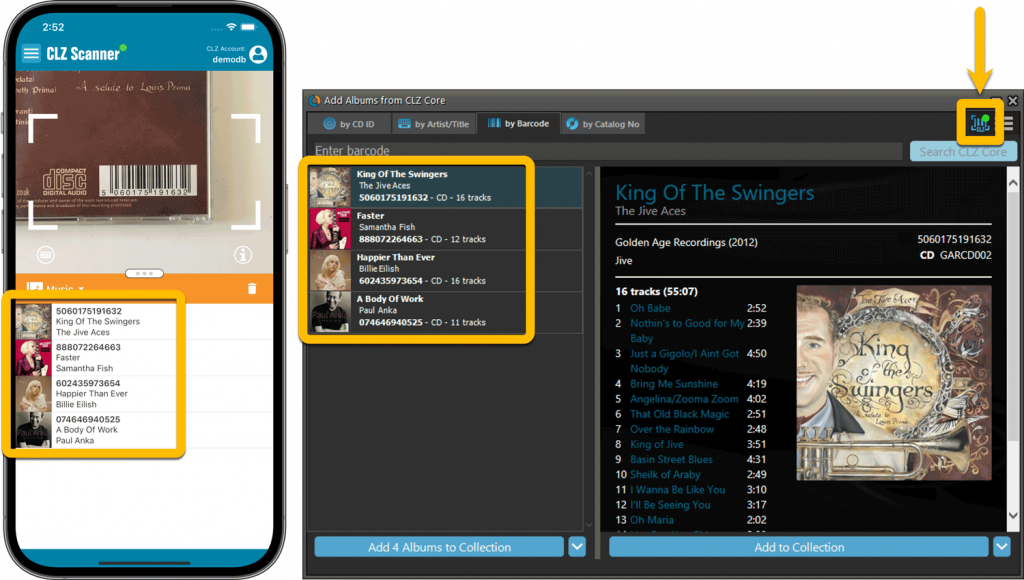 v23: Now supports our new CLZ Scanner barcode scanner app - Music ...